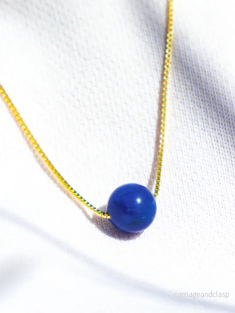 Akvamarin – Petite Heart – Guld