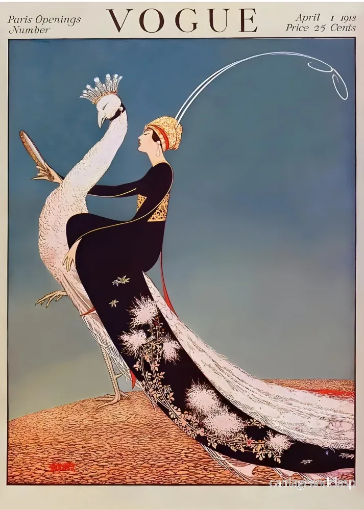 Vogue 1918 – Påfågel & Parisisk Elegans