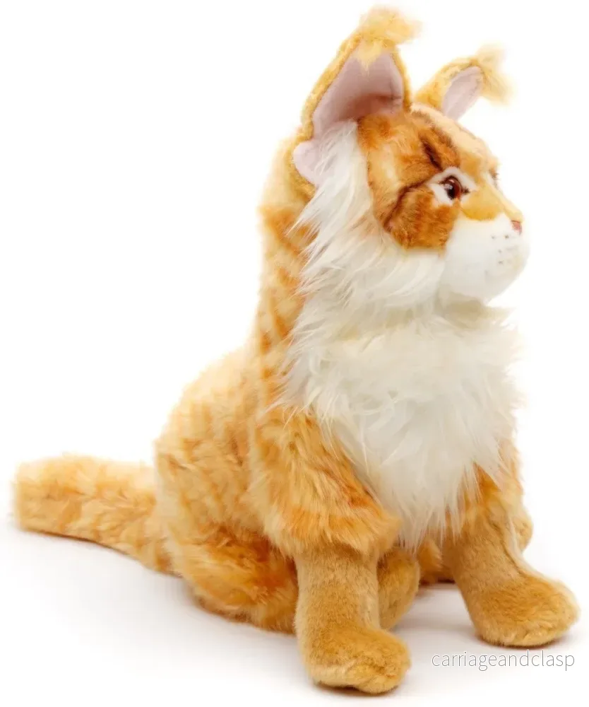 Uni Toys - Maine coon katt, sittande (orange-brun) Gosedjur - Bild 3