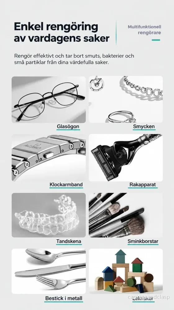CleanWave™ – Ultraljudsrengörare för smycken & glasögon - Bild 2