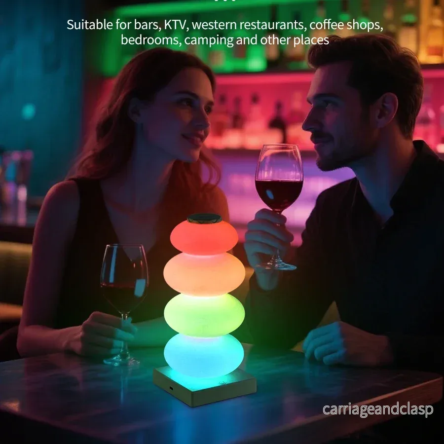 Veska | AuraGlow LED bordslampa | 16 RGB-färger och varmt vitt | Touch-dimring | USB-drift | 3W - Bild 2