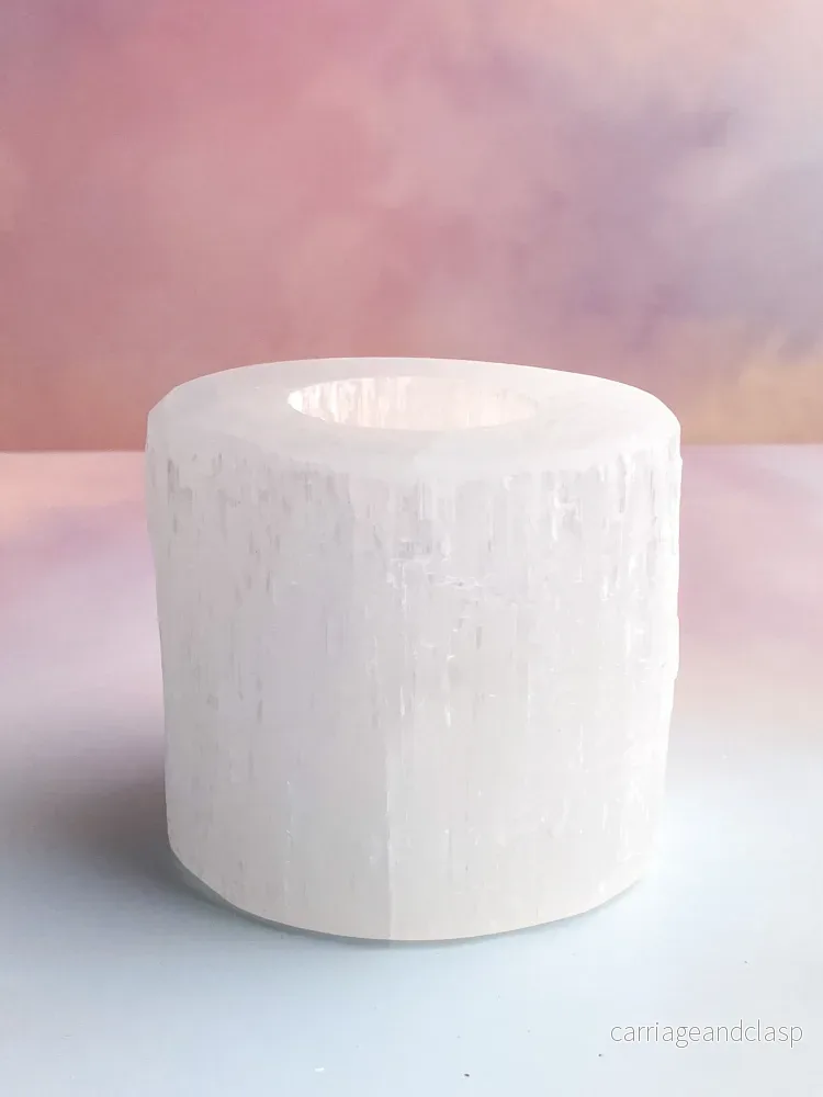 SELENITE FIREFACE HOLDER