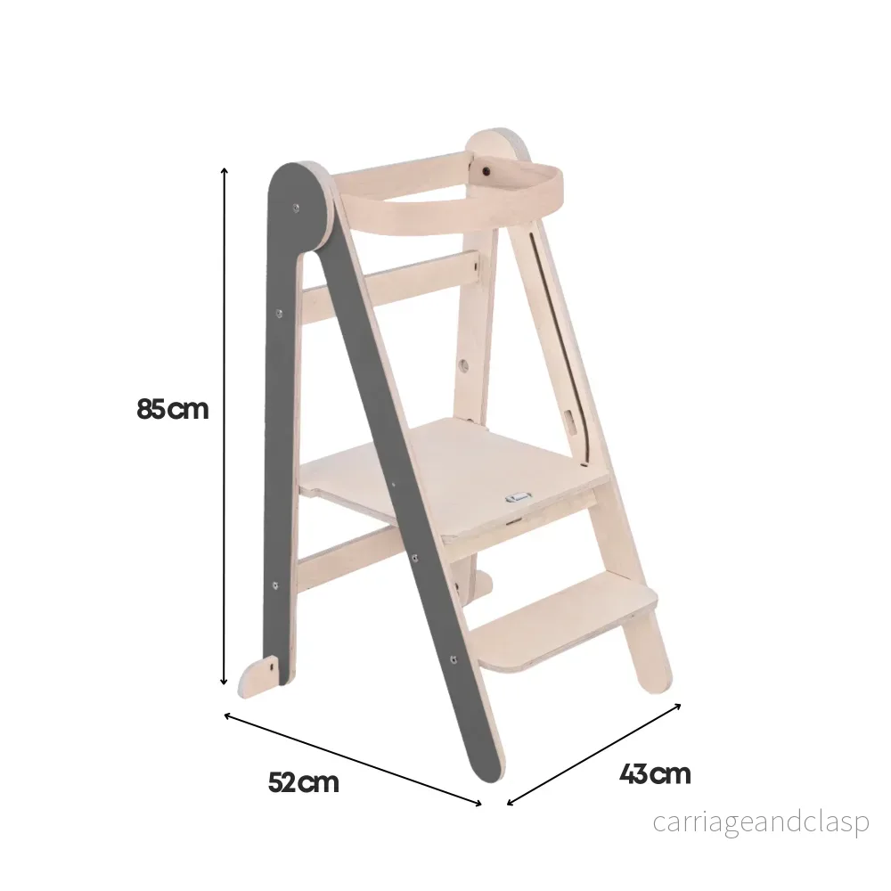 Tower Fold – Flexibel, hopfällbar kökshjälp, grå - Bild 2