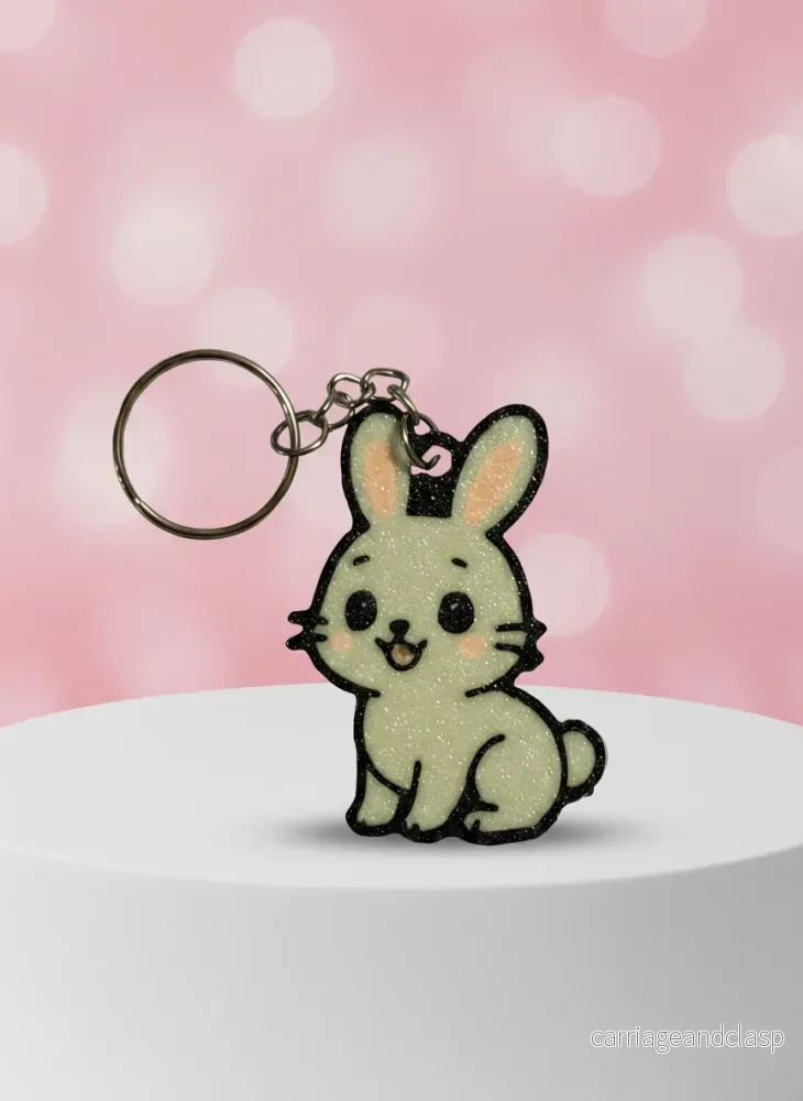 Kawaii Kanin Nyckelring