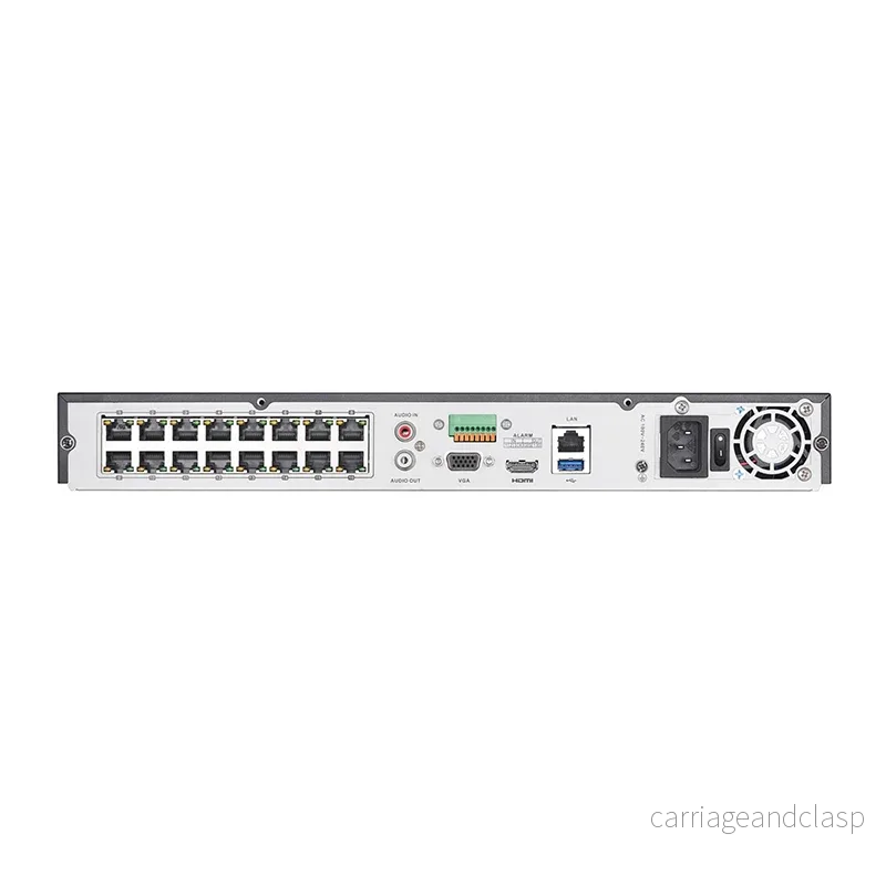 Hikvision DS-7616NXI-I2/16P/S, AcuSense, Nätverksvideobandspelare, 16x IP-kanaler, 16x PoE, 4K - Bild 3