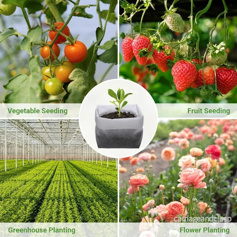 Nedbrytbara fröplantspåsar Nonwoven tyg plantskola fröplantspottar | Veska - Bild 2