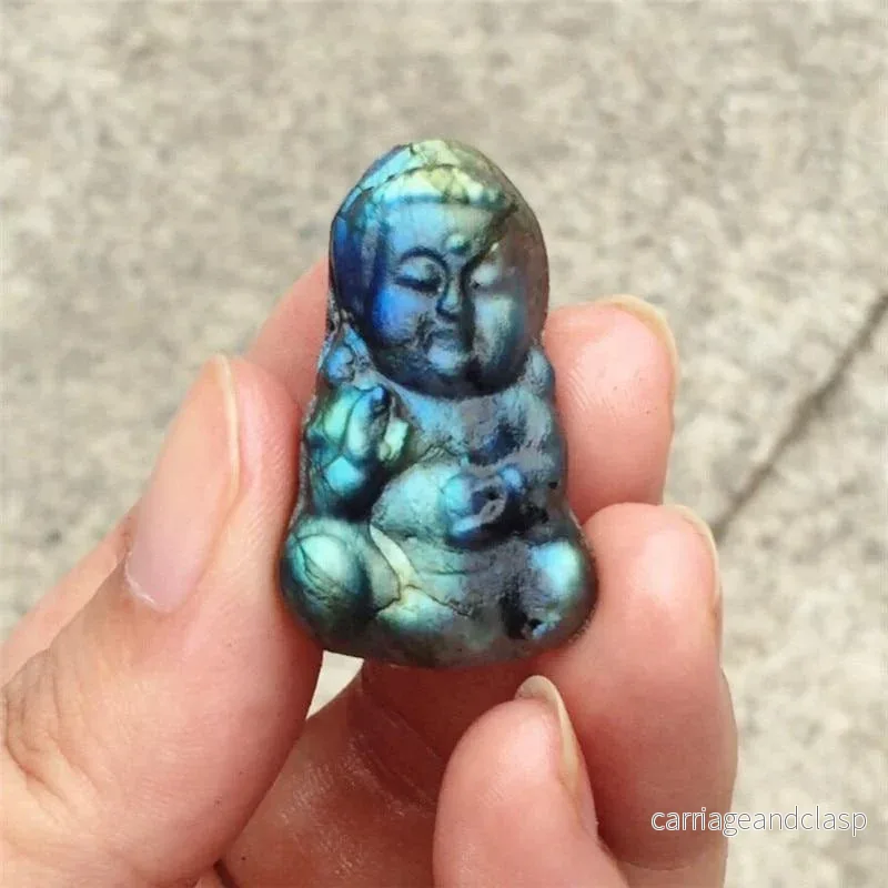 Labradorit Buddha-snidade | Veska - Bild 3