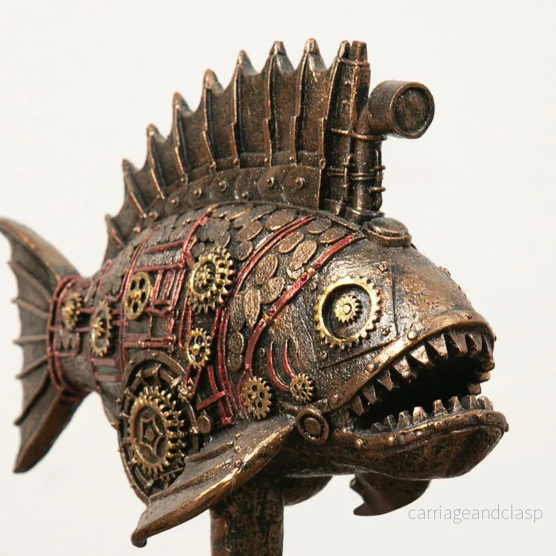 Steampunk Mekanisk Blackfish Figurine | Veska - Bild 3
