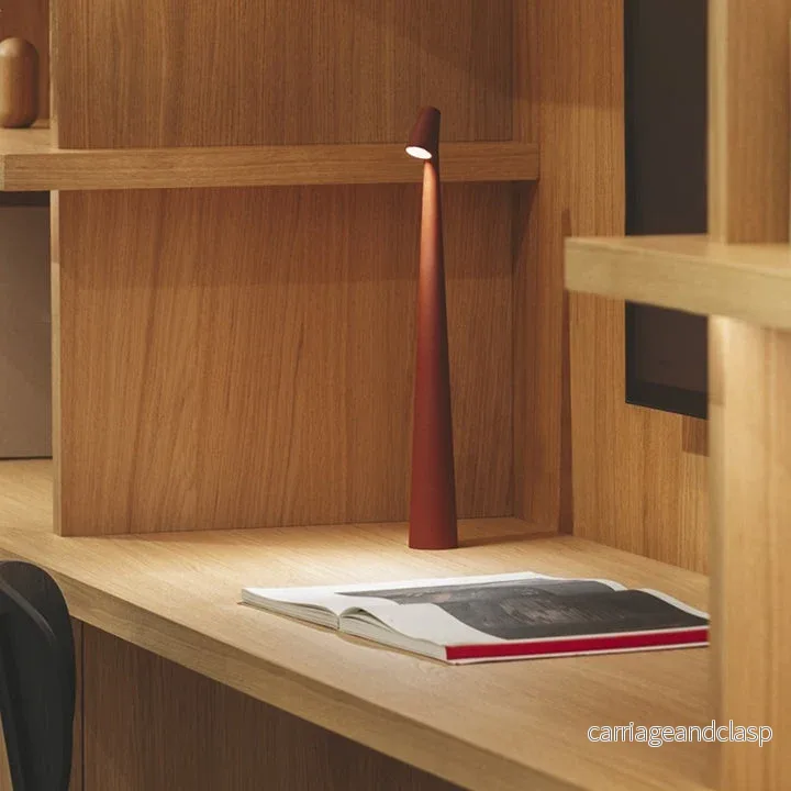 Veska | Skulpterande Bordslampa Trådlös LED-lampa Solid Aluminium 10000mAh Batteri 3-Nivå Dimming CRI 90 USB-C Laddningsport Varm Vit 2700K