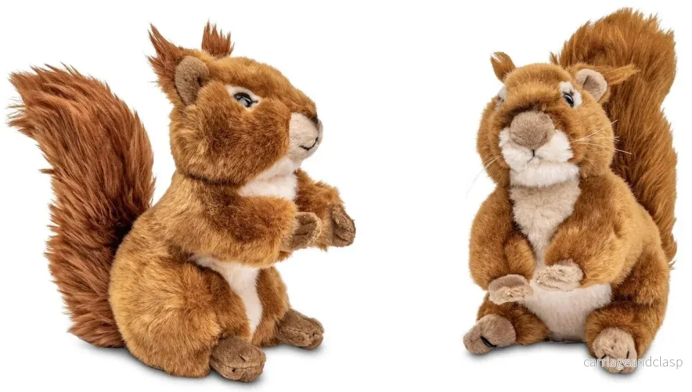 Uni Toys - Ekorrar i par (sittande & liggande) Gosedjur - Bild 3