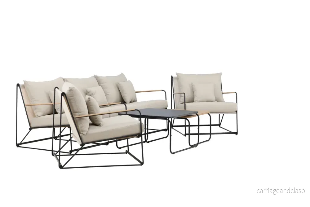 Palazzo Soffgrupp Svart/Beige - Bild 3