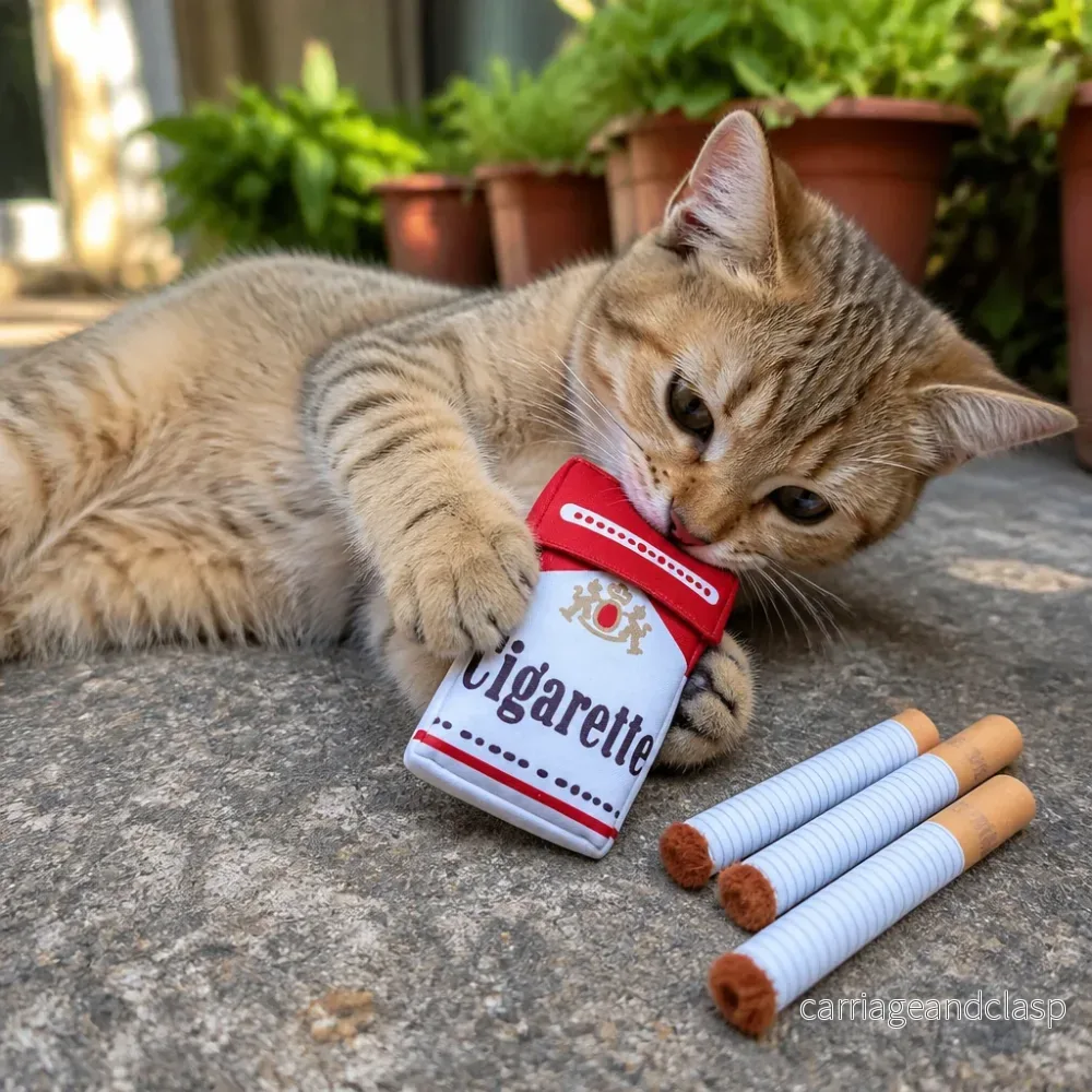 Kattmynta-Leksaksset i Form av Ett Cigarettpaket för Interaktiv Kattlek Kattmynta-Leksaksset i Form av Ett Cigarettpaket för Interaktiv Kattlek