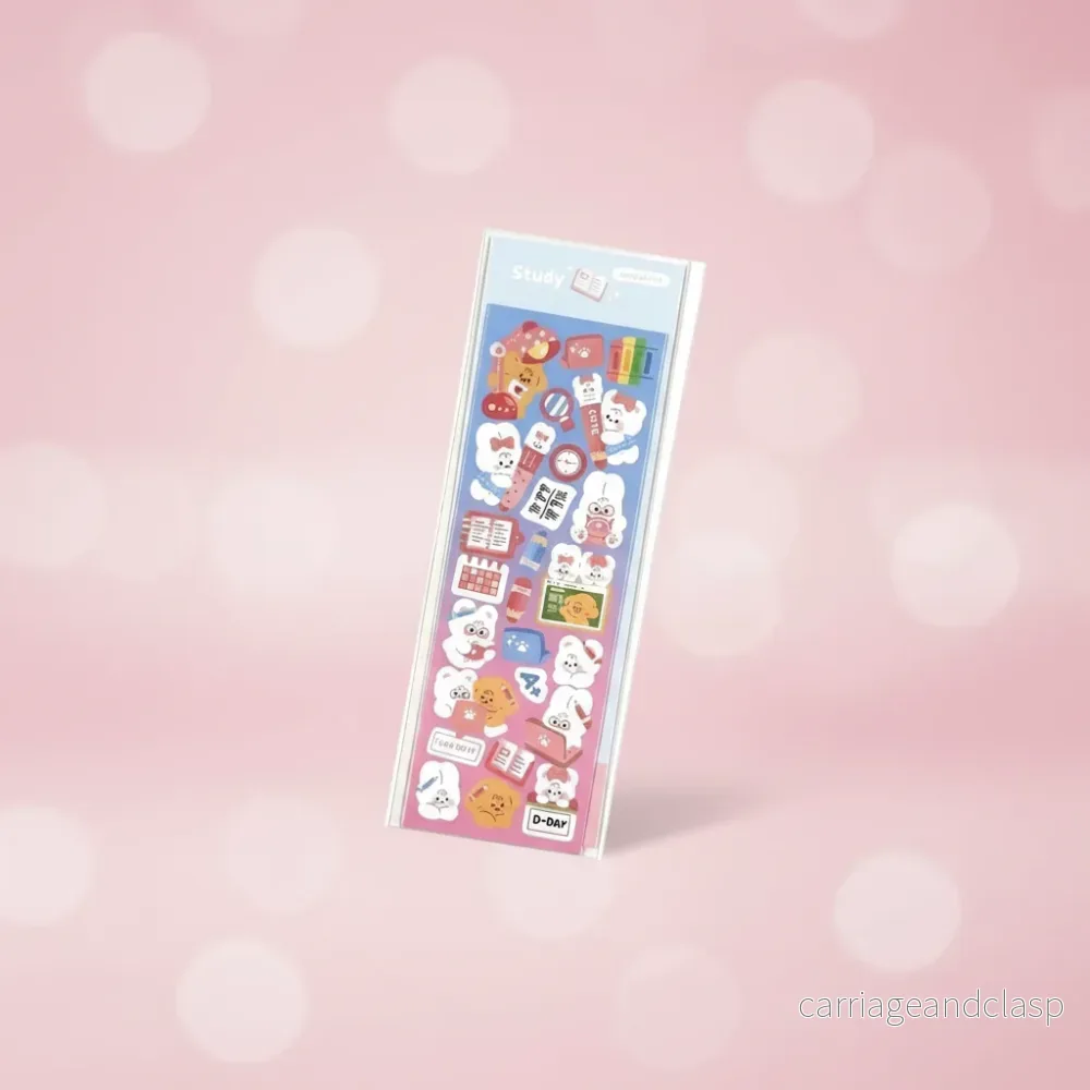Kawaii stickers ark – Study – för bullet journal och anteckningar Kawaii stickers ark – Study – för bullet journal och anteckningar