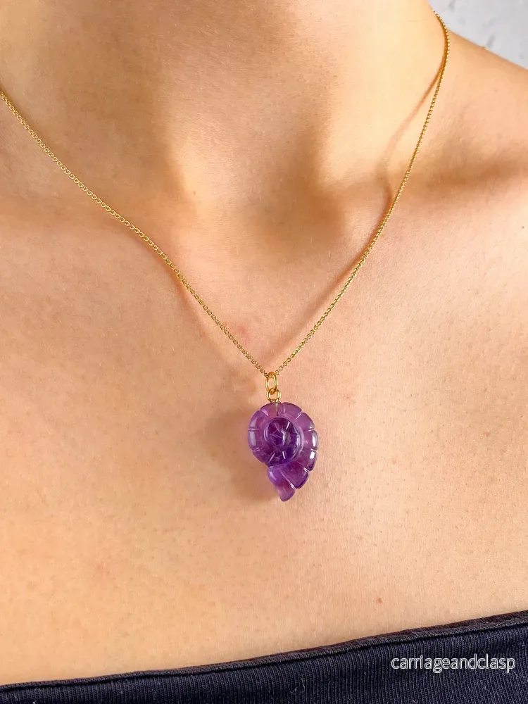 Ammonit Halsband - Ametist - Bild 3