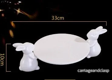 Rabbit Keramisk Dessert Serveringsfat | Veska Rabbit Keramisk Dessert Serveringsfat | Veska