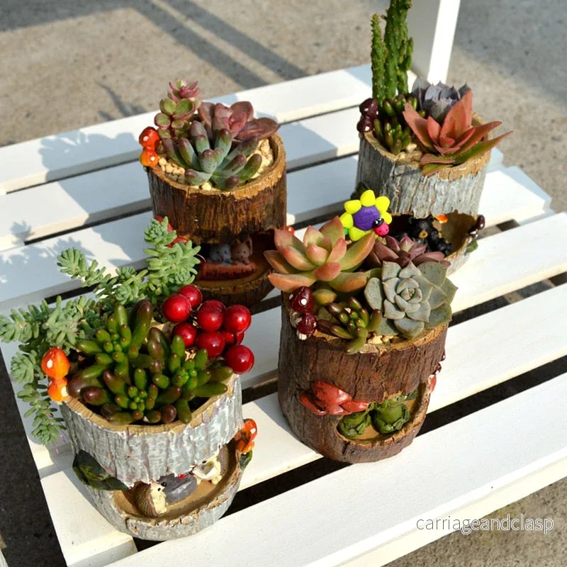 Kreativa djur livs hartsblommor krukor | Veska - Bild 3