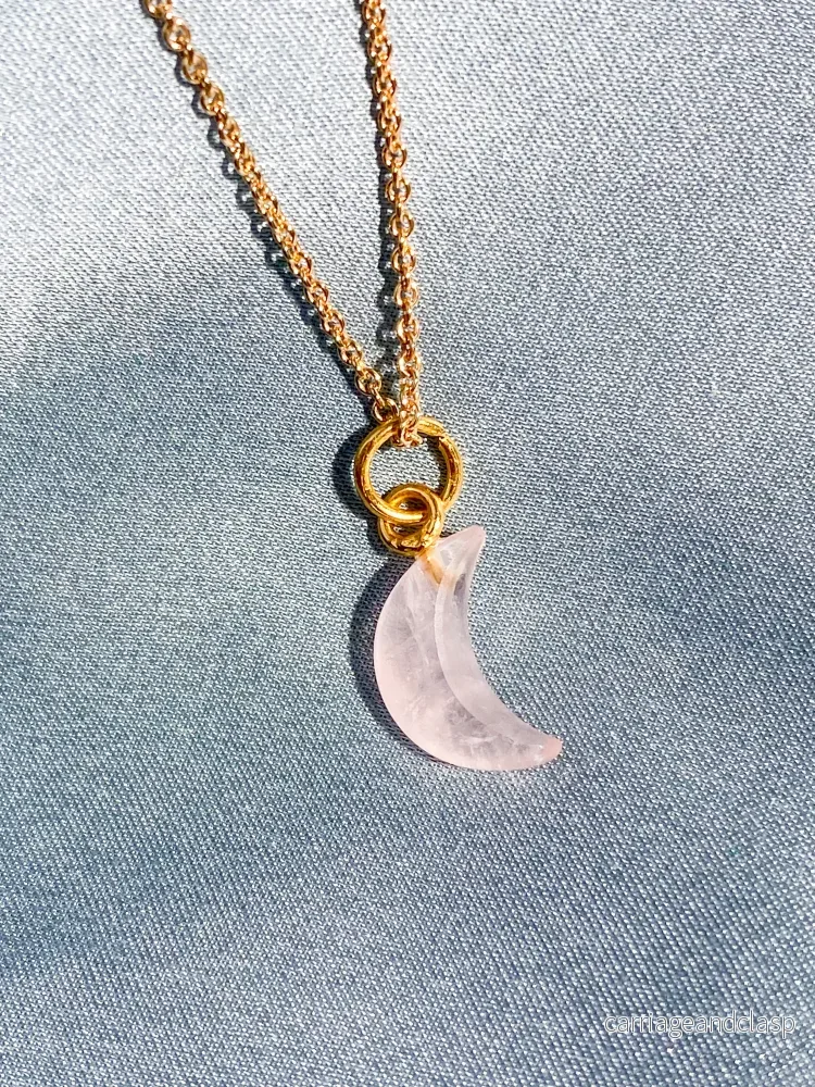 Mini Månhalsband (Rosenkvarts) - Bild 3