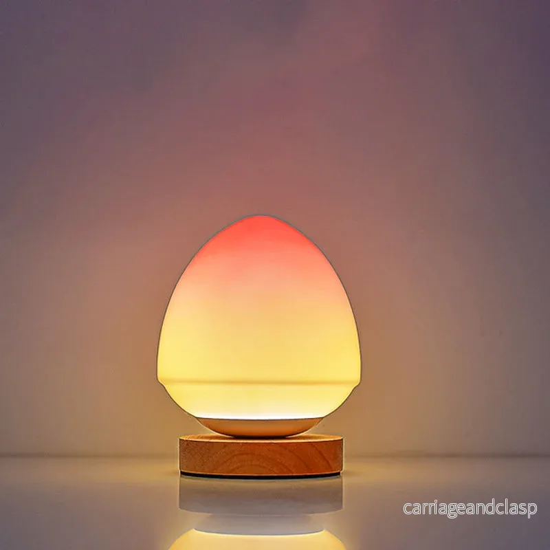 Persikoglasbordslampa | Veska