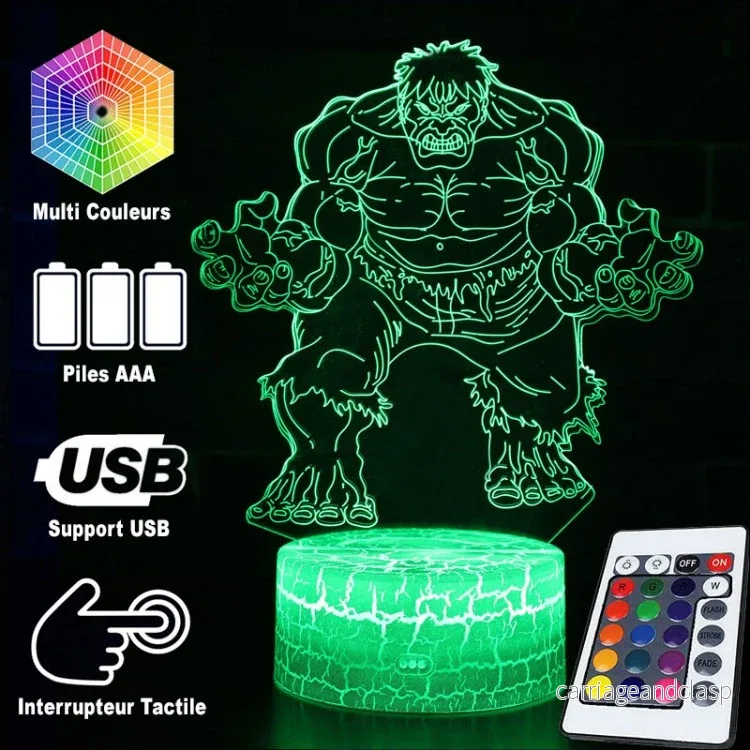 3D Lampa Marvel Hulk | Veska - Bild 2
