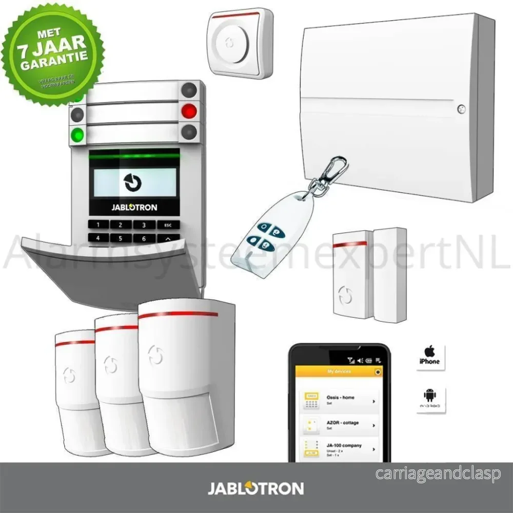 Jablotron JA103KR utan GSM-modul + LAN Trådlöst larmsystem KIT (C)