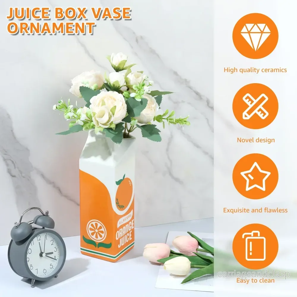 Keramisk vas med apelsinjuice | Veska - Bild 3
