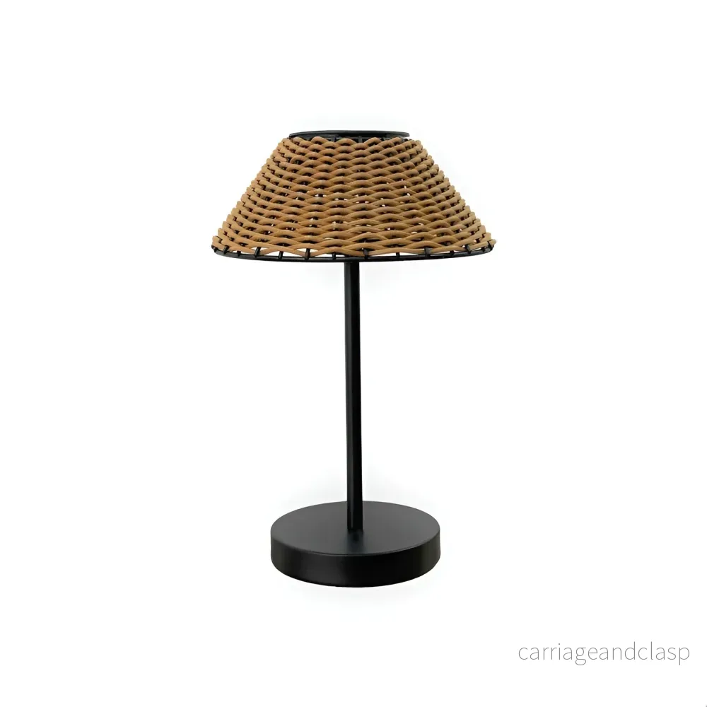 Veska | Elegant GardenWoven Solarbordslampa - Väderbeständig & Energisnål