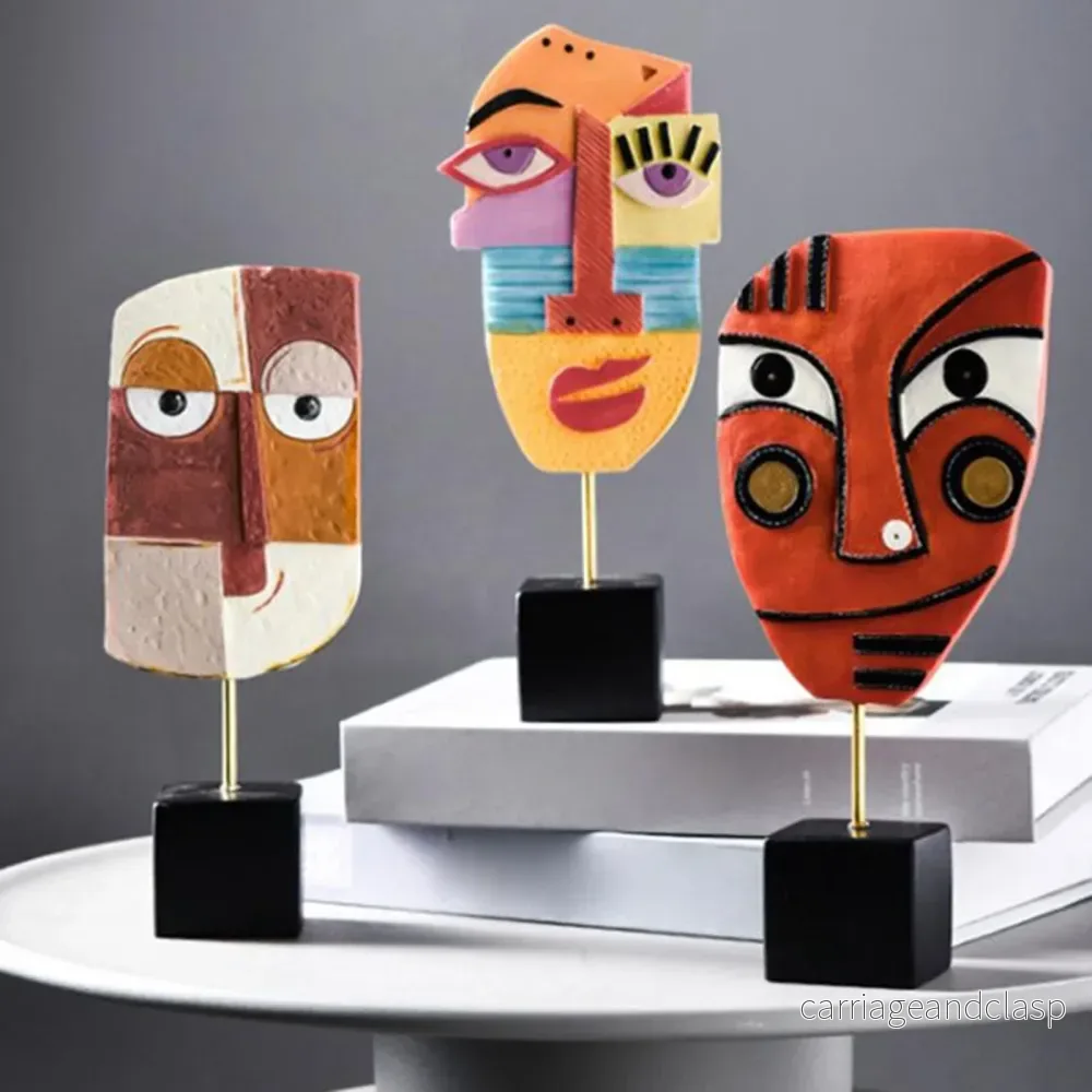 Abstract Pop Art Ansiktshus Skulptur | Veska - Bild 2