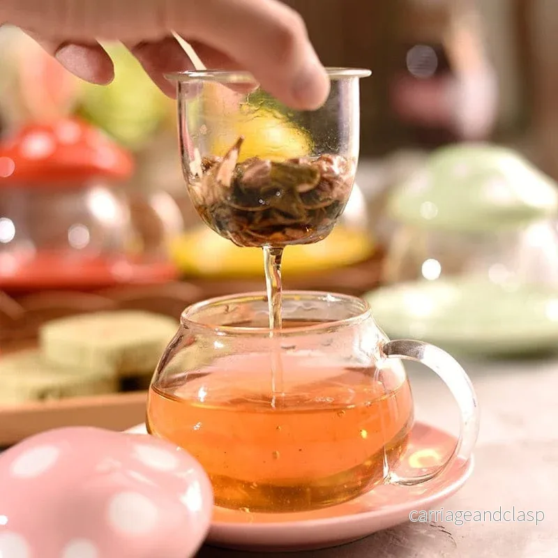Svamp Glas Mugg med Lock & Fatset | Veska - Bild 3