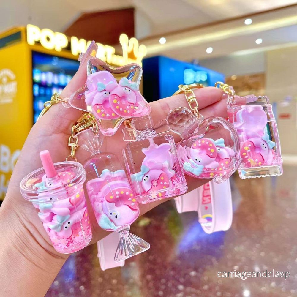 Flytande Donut Nyckelring Bubbelte - Kawaii Accessoar för Nycklar & Väska - Bild 2