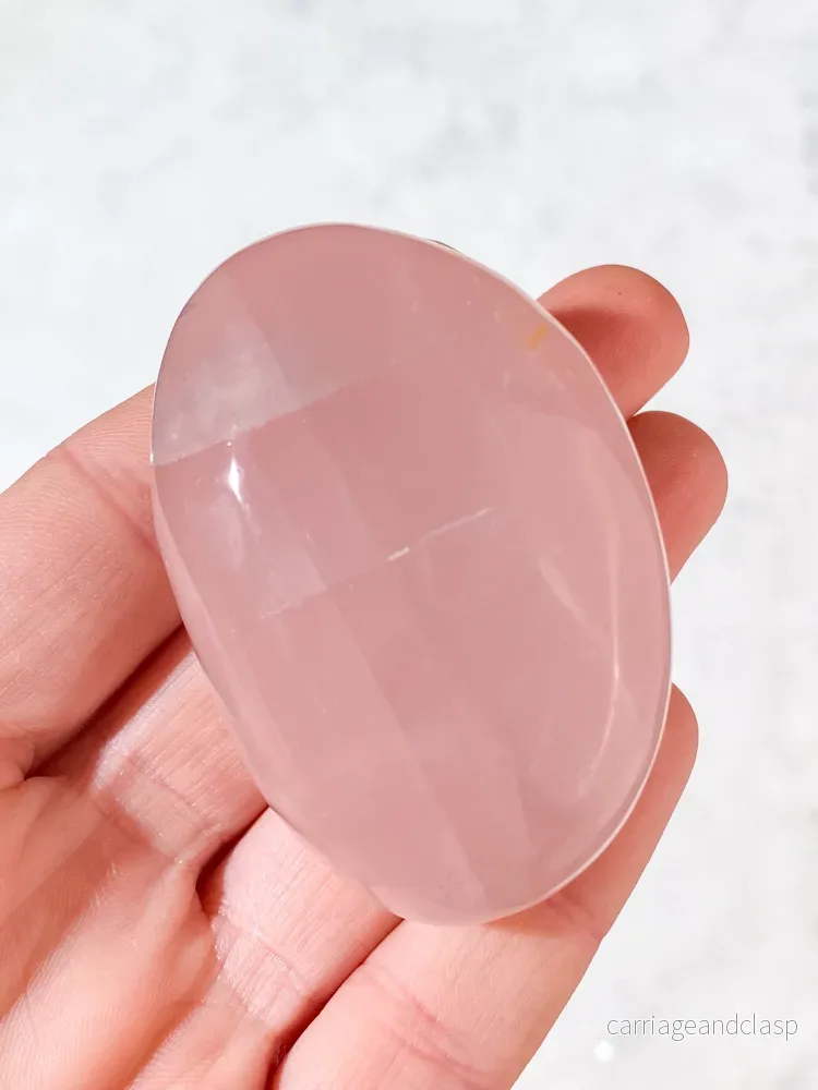 Rose Quartz Palmstone (nr 17) - Bild 2