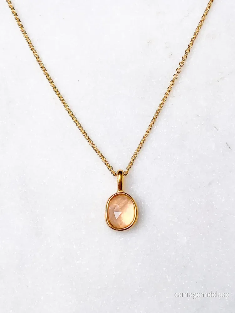 Akvamarin – Petite Heart – Guld