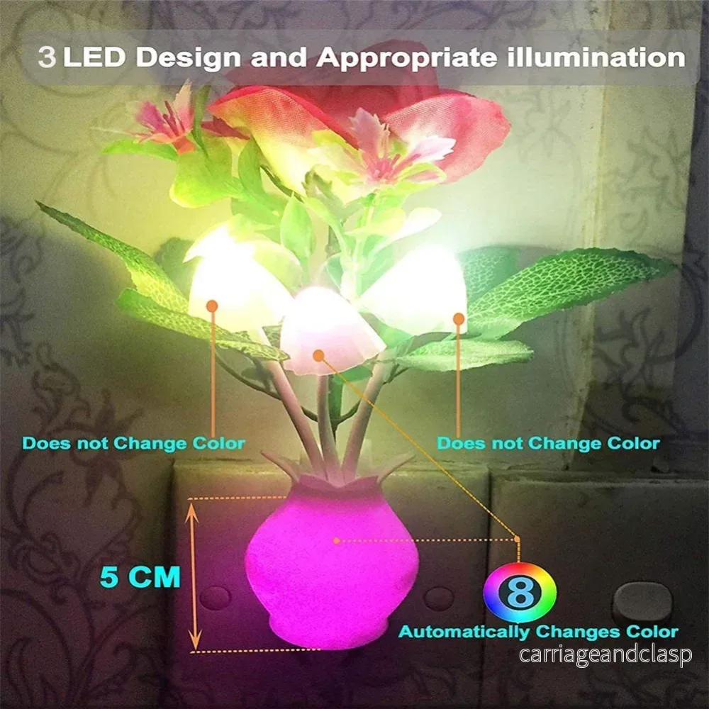 Mini Blomster Vase Smart Ljus Sensor Nattlampa | Veska Mini Blomster Vase Smart Ljus Sensor Nattlampa | Veska
