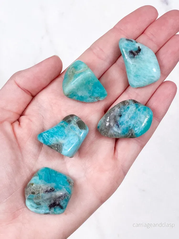 Amazonite Amulet Pocket Stone - Bild 2