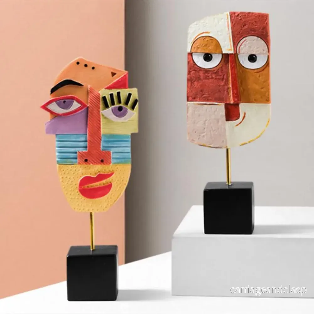 Abstract Pop Art Ansiktshus Skulptur | Veska - Bild 3