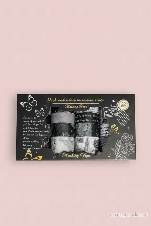 Washitejp set 20 st – Black and white memories