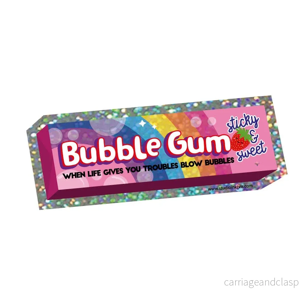 Glittrande klistermärke Bubblegum - Bild 2